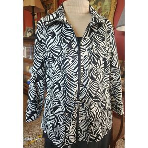J20  Eden court zebra print dressy zip-up jacket